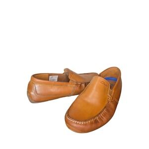 Clarks Leather Loafers Mens 9.5 Tan Brown Slip On Comfort Casual Driving